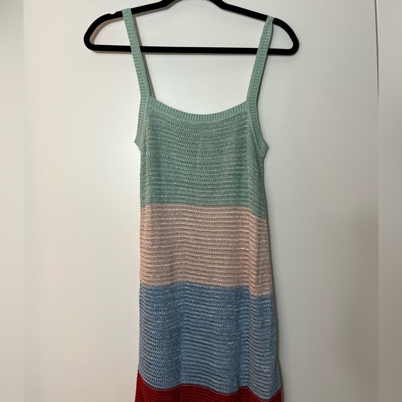 Suboo Lucy Knitted crochet Wide Stripe Midi Dress revolve - Picture 6 of 11